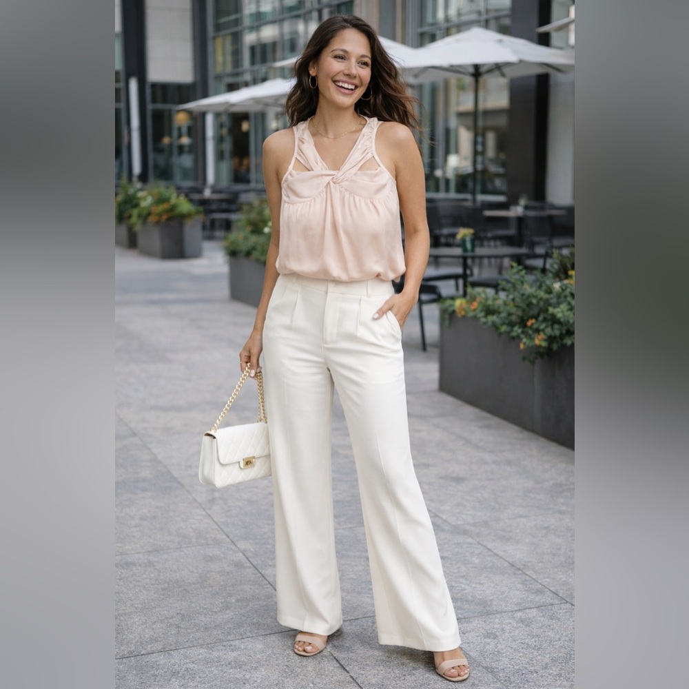 Stitch Fix Q&A Light Pink Blouse - Size L